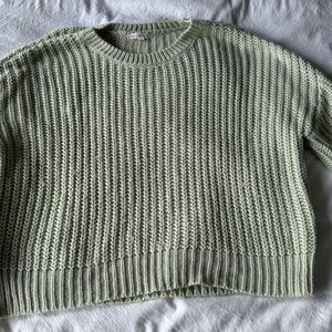Pacsun La Hearts pale green chunky knit sweater! Extremely soft and not itchy!